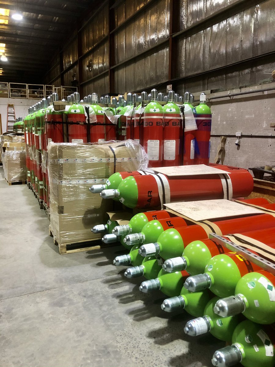 HavenFS's tweet photo. So today we took delivery of one or two @WeAreFireEater cylinders for a nice project we have coming up soon! #inergen #fire #suppression #safety #dubai https://t.co/SOTxSbyc3g