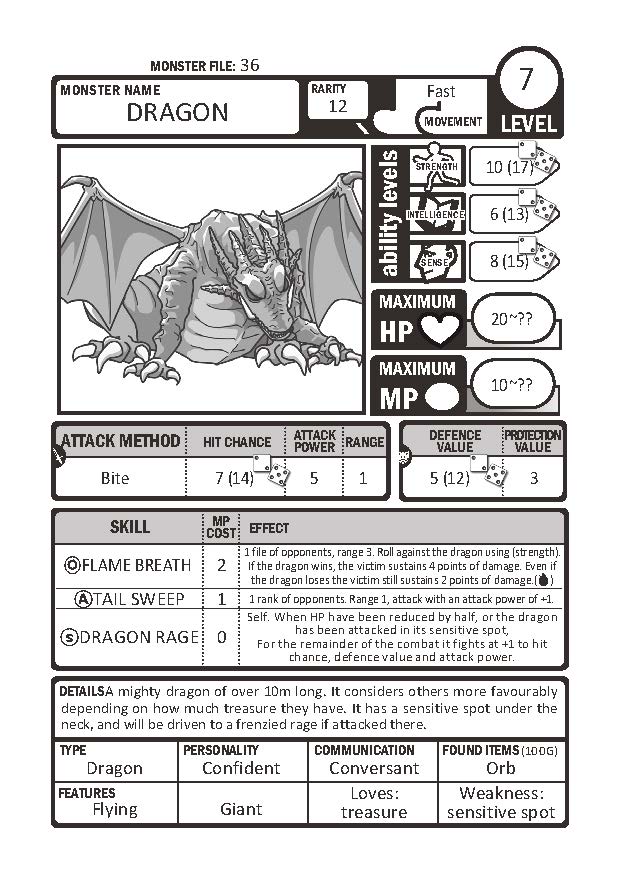 いただきダンジョンRPGの英語版、Challenge DUNGEON RPGの基本モンスターカードの形式が整いました。スキル文章が小さいので大きく印刷してねってことになりそうです。海外だと電子書籍型が多いから拡大で対応してもらう形になります。#TRPG