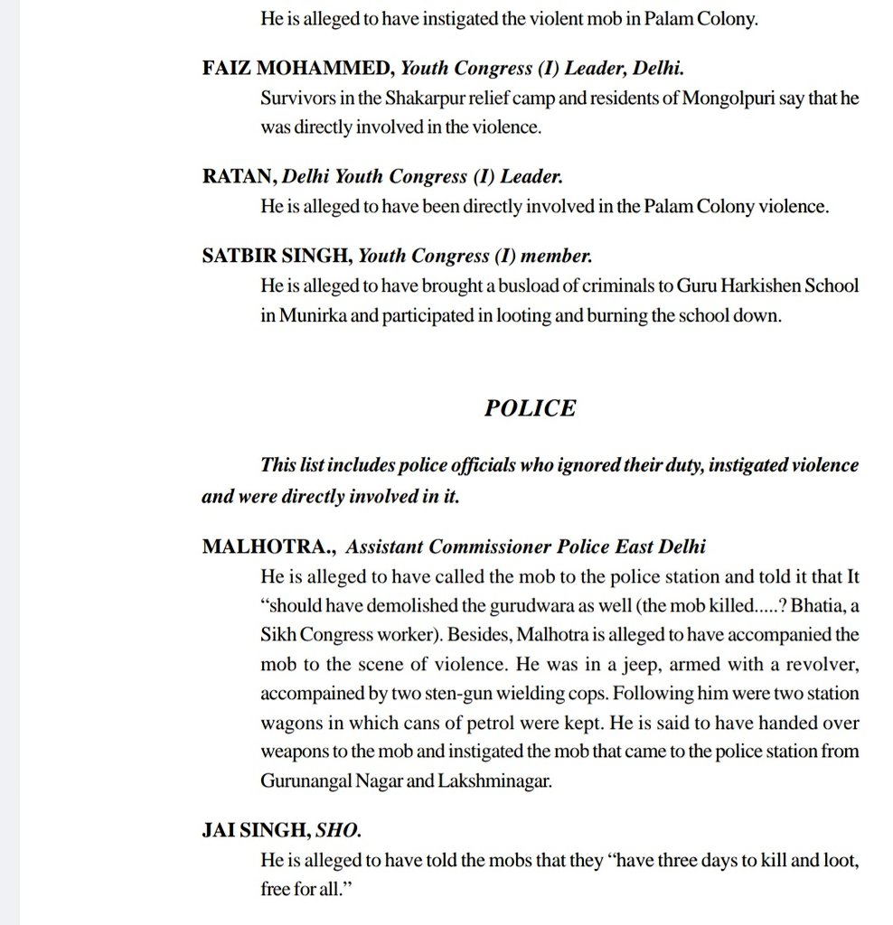 Following are the lists of those politicians and police officers who were accomplices and inadvertently supported the  #SikhGenocide.