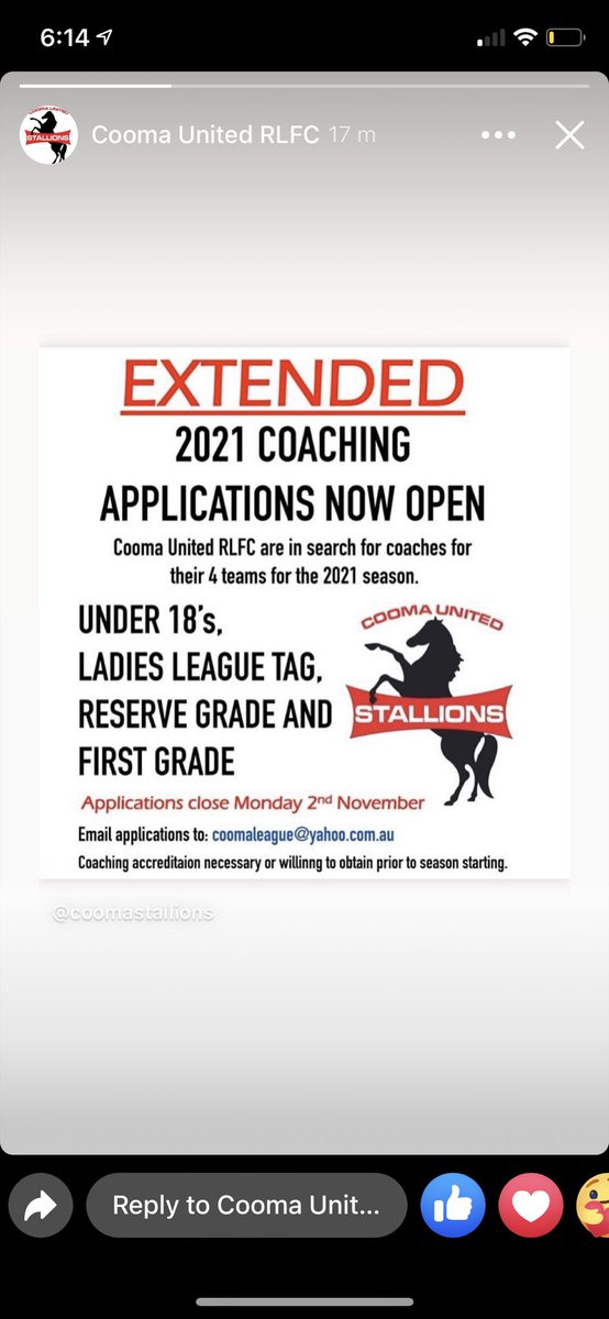 Cooma Stallions tweet media
