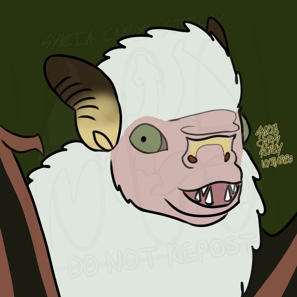 SyriaSirlay's tweet photo. And here we are, Day 31, the final bat. A Visored bat, in specific. I hope you all have enjoyed Bat Month, and hopefully won't be disappointed when my art goes back to a much greater non-bat to bat ratio. :v

#bat #batober #visoredbat https://t.co/fA6JnOLAfO