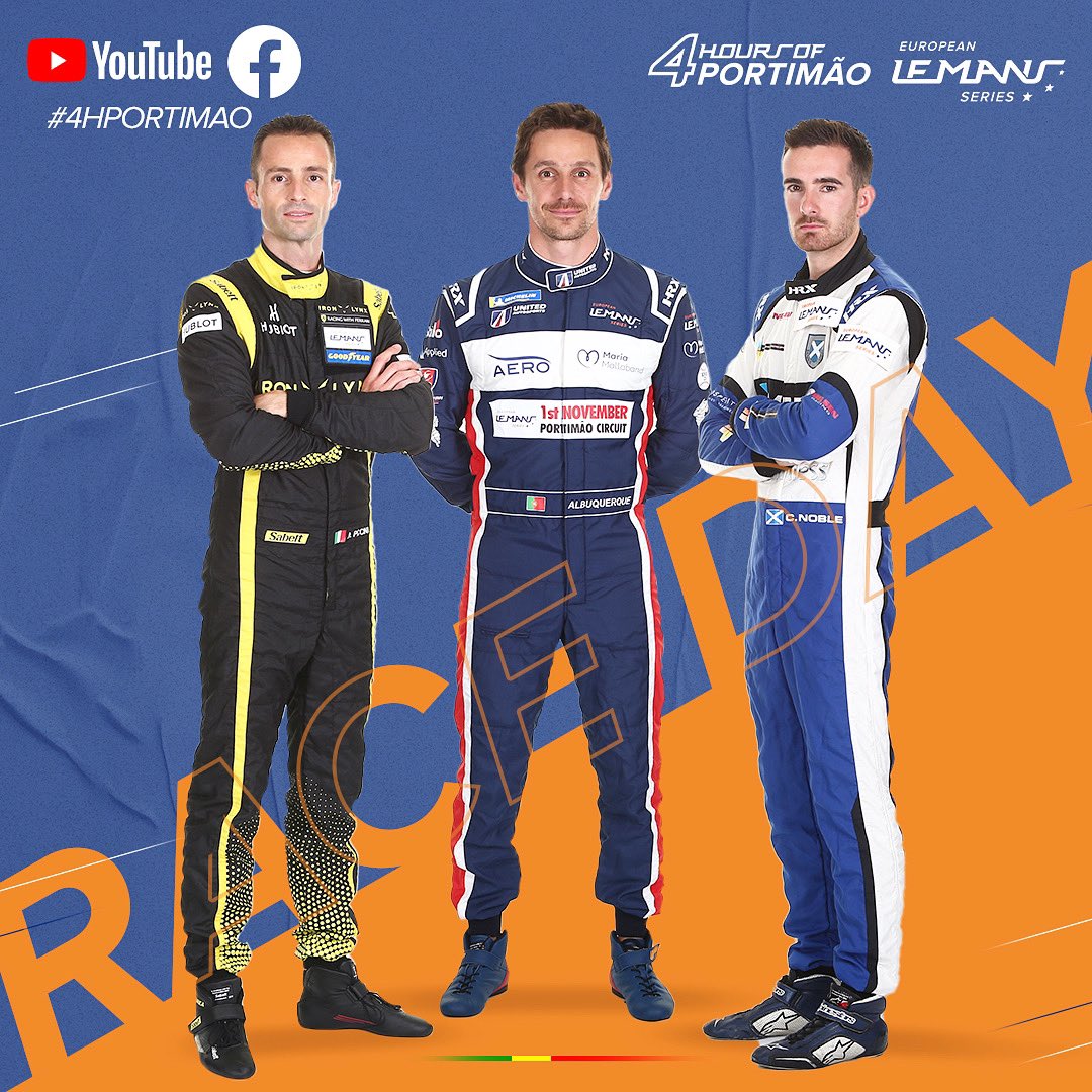 RACE DAY 🇵🇹🏁
📍 <a href="/AIAPortimao/">Autódromo Internacional do Algarve</a> 
⚔️ Round 5
⏰ 11:00 (local time)
📺 Livestream (YouTube/Facebook)

#ELMS #4HPortimao