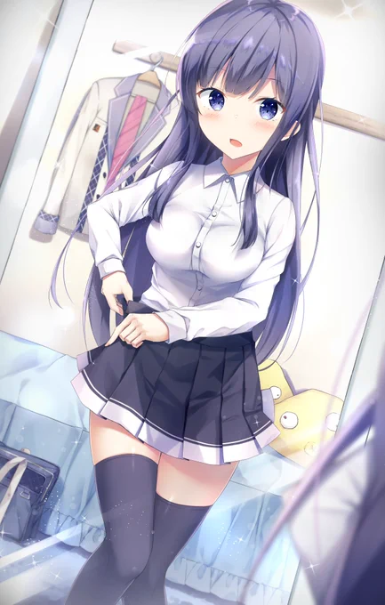 葵ちゃん朝の準備中… 