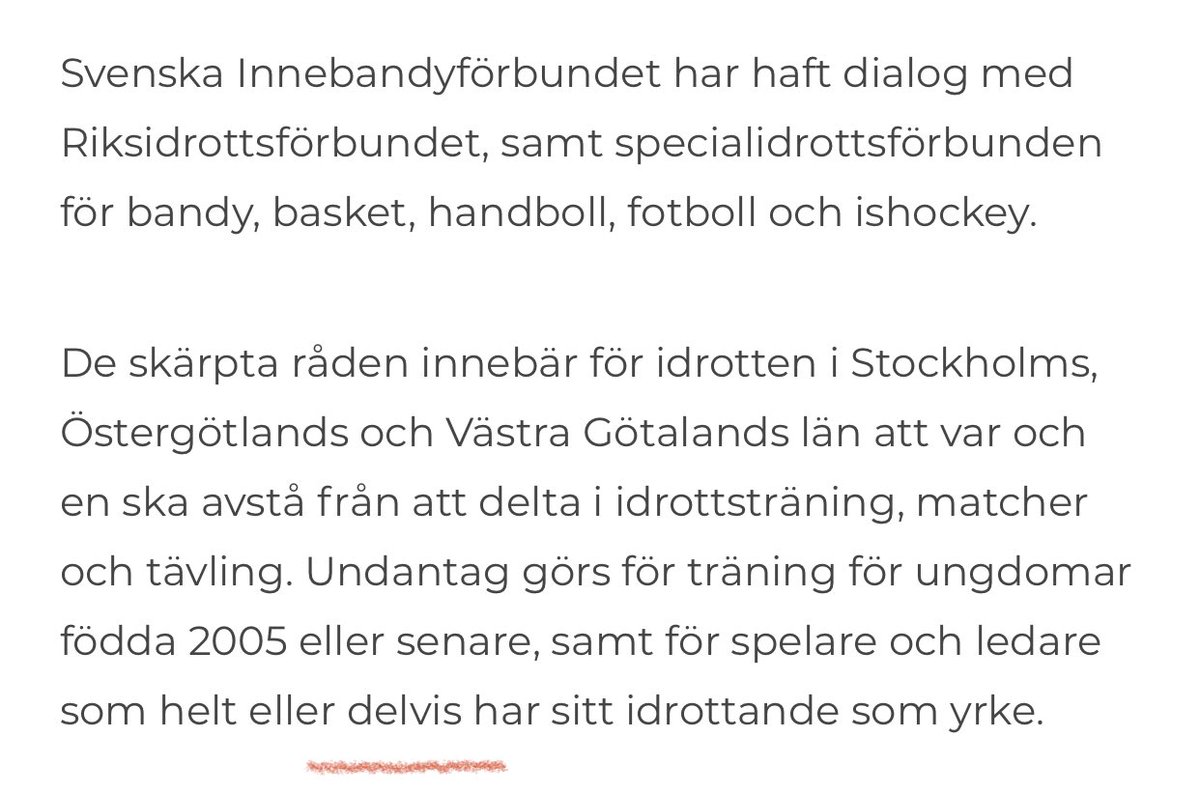 Från svenska innebandyförbundet. Hur kan SBF konkludera att elitidrottande bandydamer och deras tränare/ledare inte har sitt idrottande DELVIS som yrke?