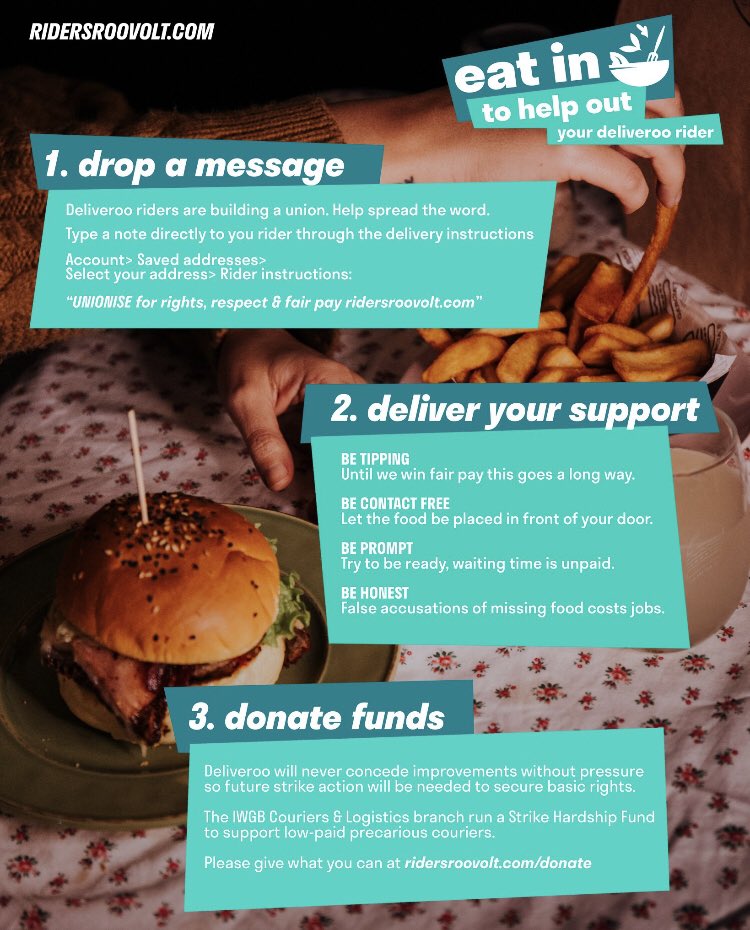 13)If you want to support these hero key workers follow  @IWGB_CLB to keep up with campaigns as we fight for the pay and conditions we deserve. We’re a small union fighting back and winning against some of the biggest, most exploitative companies in the world and you can help!