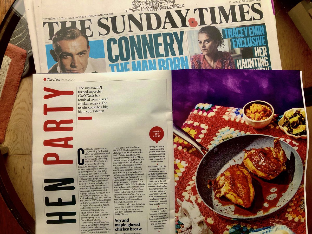 “When I first got asked to write a book I thought, How the f##k do you do that? Followed by the critical voice of who’s going to read it anyway!!   Pretty overwhelmed this morning to see my book The Whole Chicken in The Sunday Times Magazine. I’m filled with gratitude 🙏
