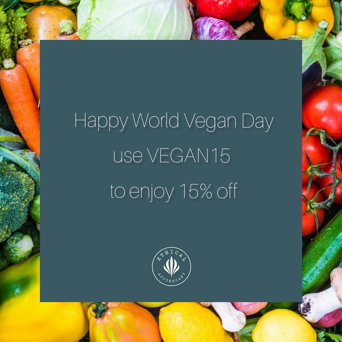 #happyworldveganday enjoy 15% off all vegan purchases at ethicalskincare.co.uk 💚