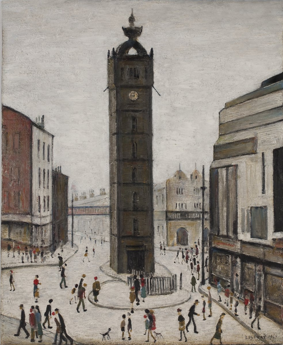 #OTD in 1887 L.S Lowry was born in Stretford, Lancashire. You can see a rare painting of the Tolbooth Steeple in Glasgow by Lowry from our collection currently on display at The Hepworth Wakefield. 

© The Estate of L.S. Lowry. Photography Norman Taylor