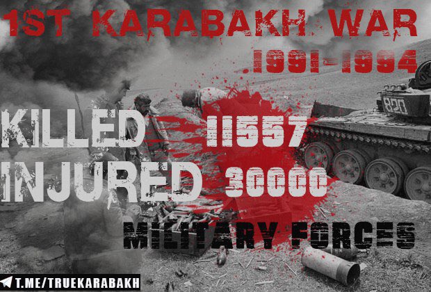 Вo время захвата Карабаха в 1991-1994 годах от рук армянских оккупантов погибло более 11 000 азербайджанских военных и добровольцев, вставших на защиту родины, более 30 000 было ранено. Сейчас Азербайджан освобождает свои оккупированные земли
#KarabakhWar #StopArmenianOccupation