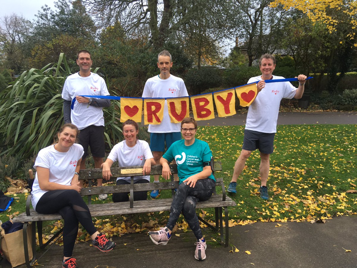 KindlyLoudly's tweet photo. The first batch of Friday Fitters setting off on their #RunforRuby this morning, undeterred by Storm Aiden! Raising money for @CCLG_UK  #livekindlyliveloudly https://t.co/UVsgXBoPIe https://t.co/O6txuwLiDA