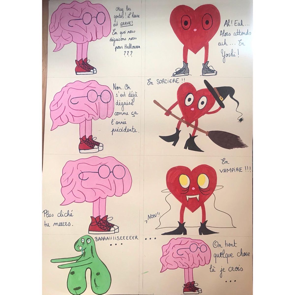 eryan_blake's tweet photo. Planche finale en espérant que ça vous plaise et Joyeux Samhain en retard! 🤗 #bd #draw #drawings #clitoris #clitoclit #Halloween2020 #Halloween #Samhain #brain #cerveau #heart #coeur https://t.co/XIJmCaykhn