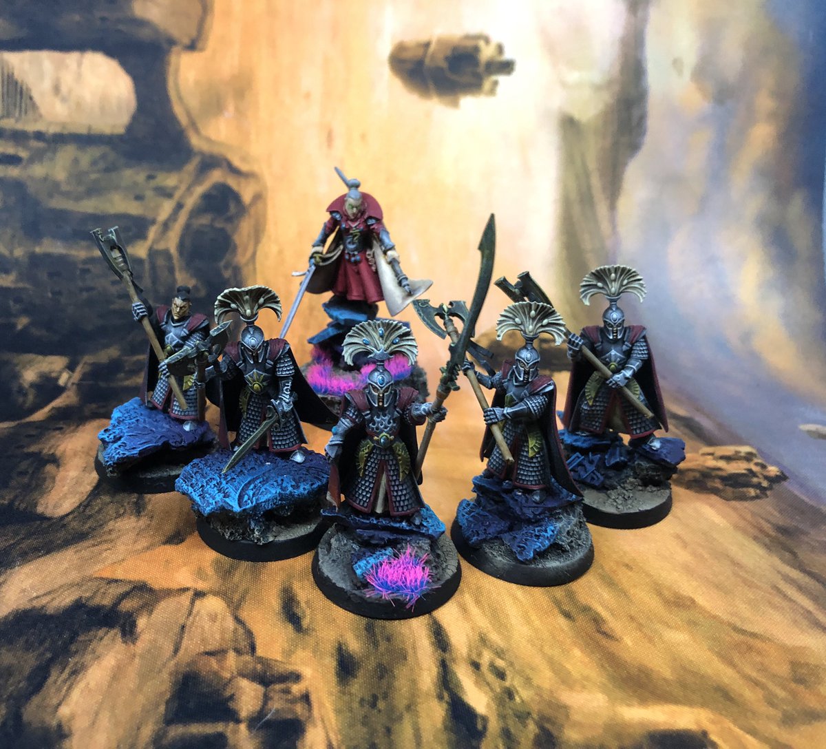 EliteFourBlue's tweet photo. Next lot of models for @theruneaxe meeting engagement painting challenge! Stonemage & 5 Forgeguard.
#WarhammerCommunity #lumineth
#TorXillon https://t.co/7cn9umKV3L