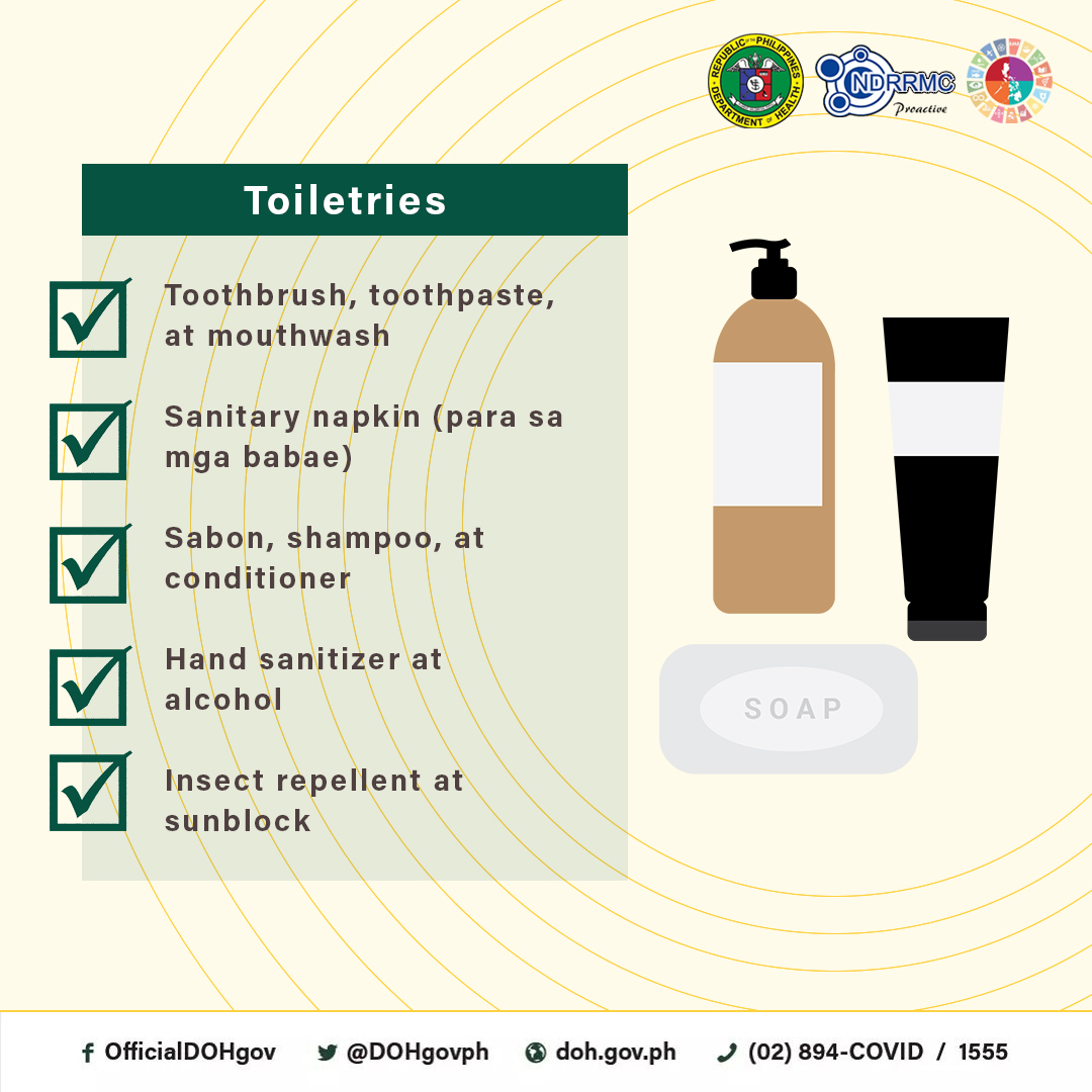 DOHgovph's tweet photo. Para sa kaligtasan ng buong pamilya, maghanda na ng inyong Emergency Go Bag o ng E-balde. Alamin dito kung anu-ano nga ba ang nilalaman nito. 👇🏻

#PamilyangHealthyPamilyangReady #RollyPH https://t.co/DekoWplSB4