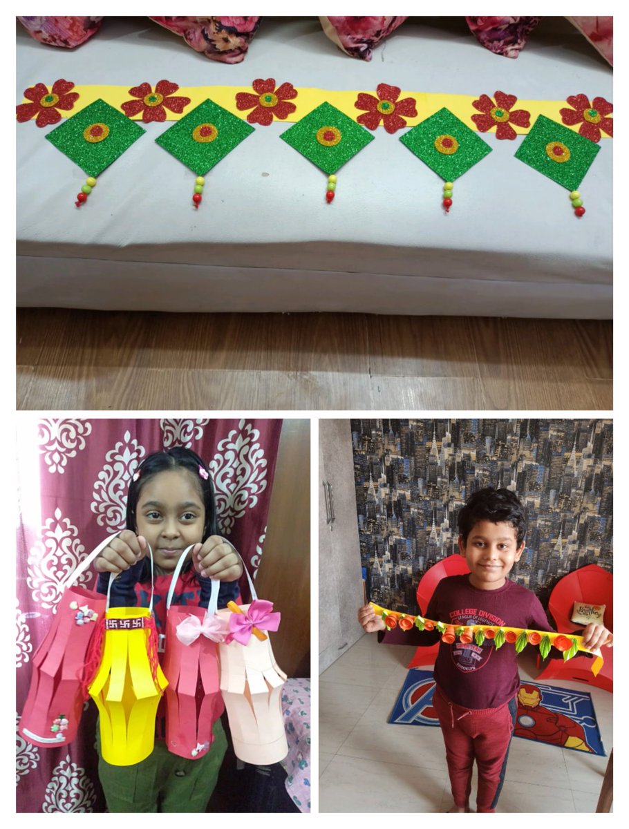 Welcoming colourful vibes...The best colour is the one which makes you happy, students of classes 1 and 2 learned how to make Paper lanterns Toran.
<a href="/Kapoor_Divya_/">Divya Kapoor</a> <a href="/pragyanschool/">Pragyan School, Greater Noida</a> <a href="/SapruShalini/">shalini sapru</a> <a href="/BhawnaSethi19/">Bhawna Sethi</a>