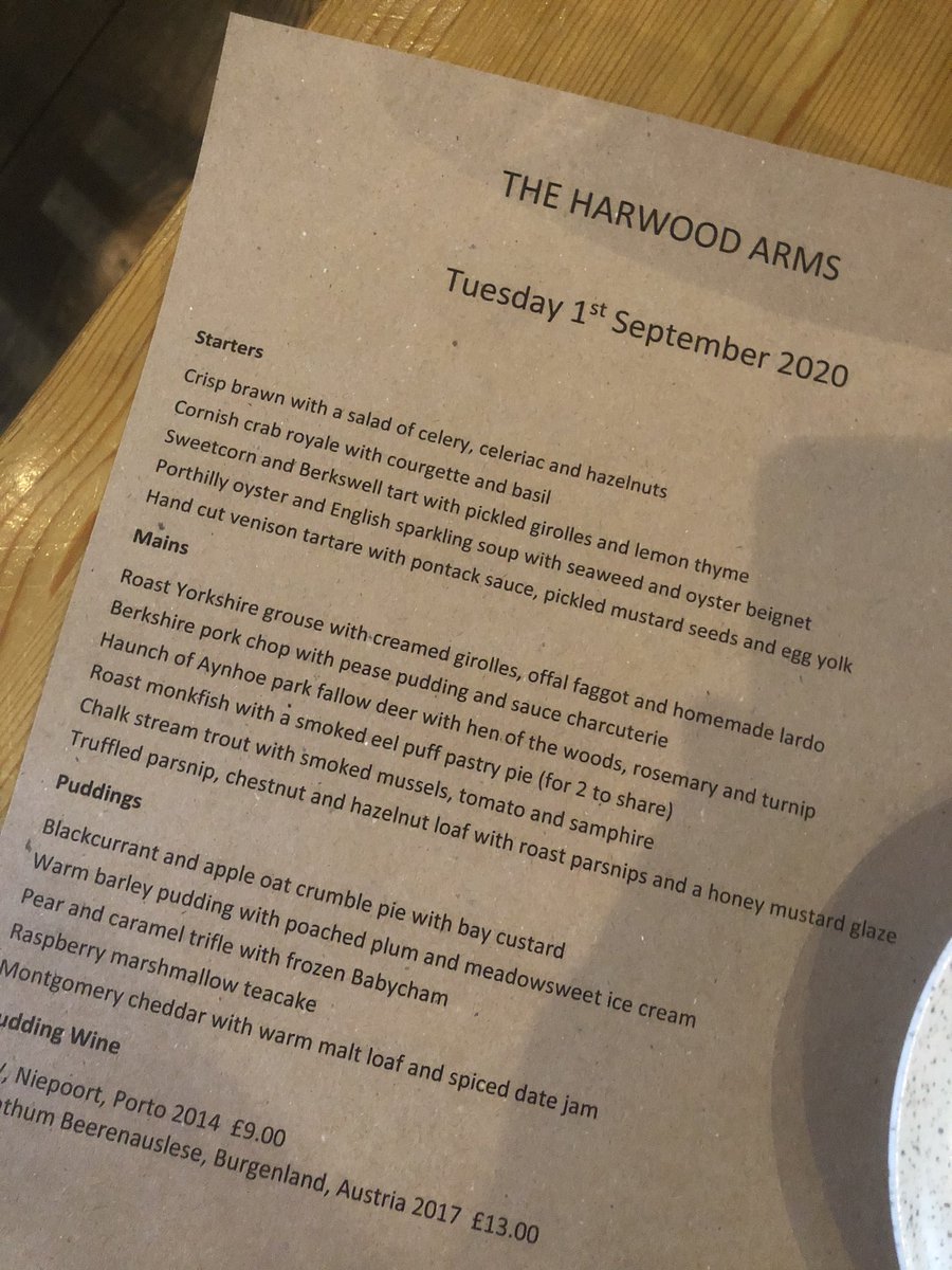 The Ivy  @Pweaver1984 Fat Duck  @BrasserieZedel  @horton_official  @HarwoodArms