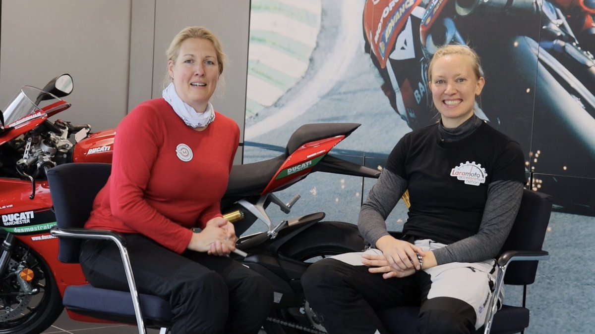 maja_kenney's tweet photo. Looking pro chatting with @laramoto yesterday at @DucatiStore for a video interview. We have actually done some work, you know! Coming soon to a YouTube channel near you π #starstruck #lararocks https://t.co/iCAzRtKFka