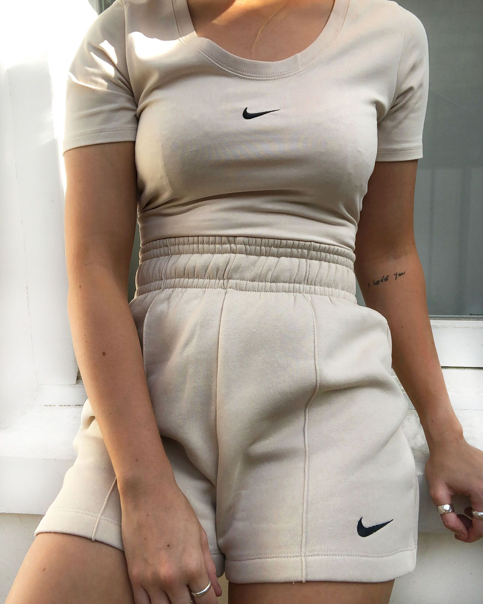 Nike oatmeal tracksuit womens sale