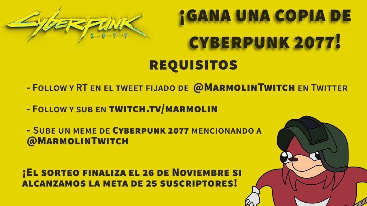 MarmolinTwitch's tweet photo. #sorteo @CyberpunkGame #twitchstreamer #twitch #twitchprime #gratis https://t.co/YUHD8fVh6S