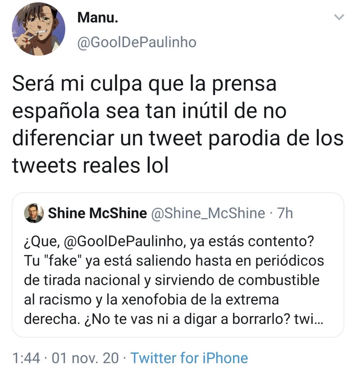 Hola <a href="/elmundoes/">EL MUNDO</a> NO TENÉIS VERGÜENZA!!! 👇🏼👇🏼