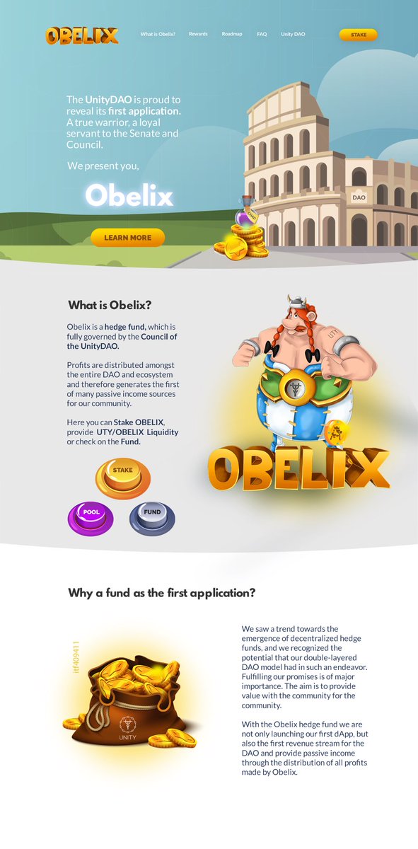  $UTY   @UnityDAO  https://unitydao.gitbook.io/unitydao/&nbsp;With its ample Ecosystem of a DAO is currently making moves in  $DeFI: $OBELIX Community Hedge Fund is coming soon  http://obelix.fund&nbsp; But also in the  $NFT Market, we are taking over  @rariblecom with our  #Pokemon alike cards 