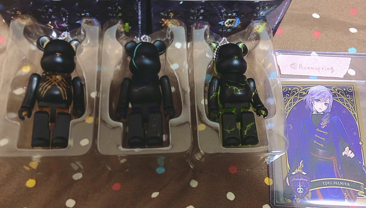 Reamspring's tweet photo. 【交換】
ツイステ ツイステッドワンダーランド ベアブリック

譲:フロイド,マレウス,ラギー
求:エペル>ヴィル,ルーク

町田横浜手渡し>郵送。
纏めての方優先させていただきます。
条件合う方いらしたらぜひお声掛けくださ���。
お返事にお時間いただきますのでご了承くださいませ。 https://t.co/2ngcoxI4Th