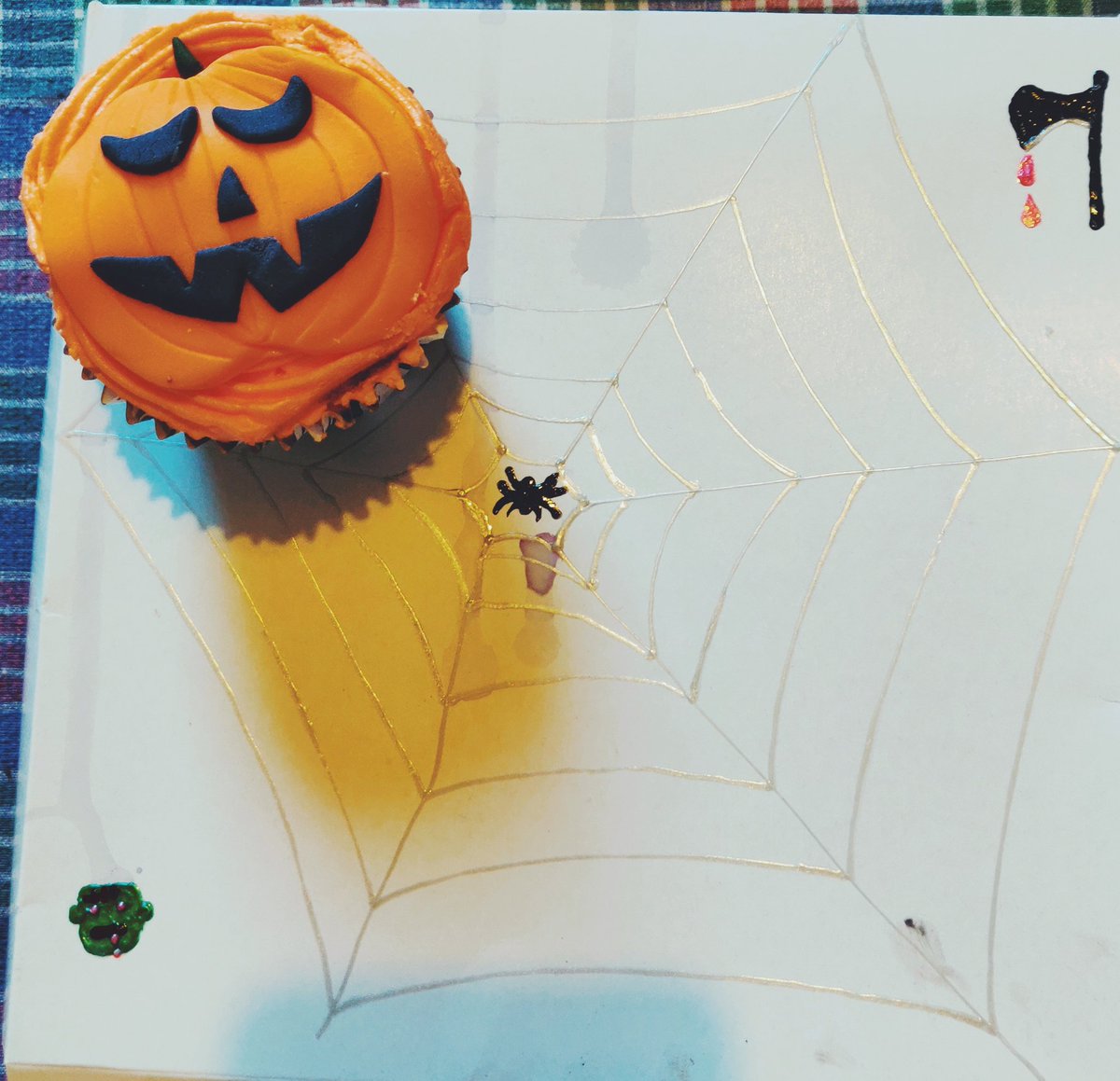 Knightee1's tweet photo. Thanks to @tomscakeco for a super yummy and scary Halloween afternoon tea! @Journeyliz 🎃👻😋 https://t.co/6eSJcmj6x2