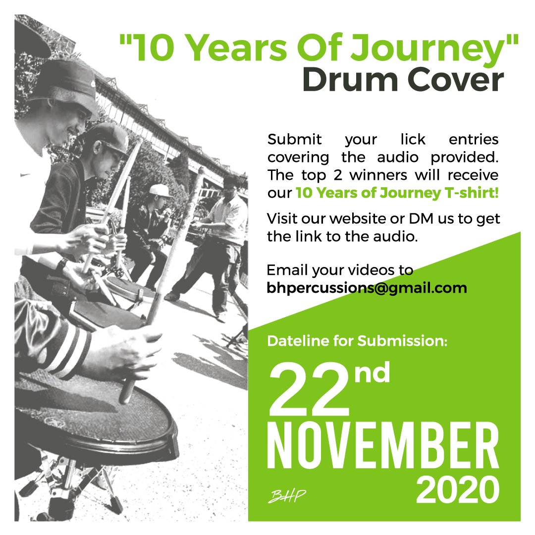 batteryheadz's tweet photo. Join our drum lick contest and stand a chance to win our latest 10 Years Of Journey T-shirt for FREE!

Visit the link below to grab the audio.

https://t.co/to3ZPpmIHr

Good luck, and have fun drumming!

#Batteryheadz https://t.co/5YCdST5CIy