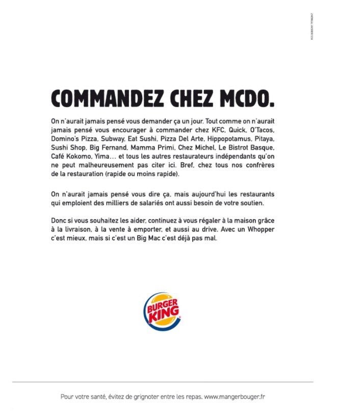 unpotedanslacom's tweet photo. Bravo @BurgerKingFR 

Agence : @BUZZMAN_TIME https://t.co/4bbqg3KxLD