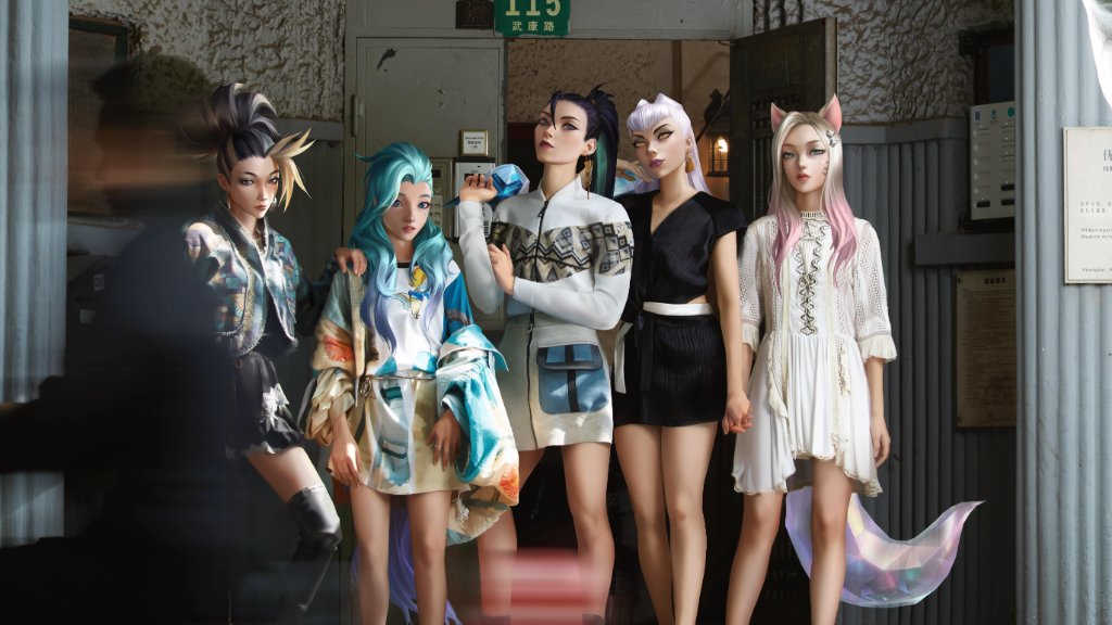 #LVxLoL 
Global pop supergroup @kda_music and @seradotwav dressed in #LouisVuitton by @TWNGhesquiere for a fashion shoot before their performance at the @LeagueOfLegends #Worlds2020 Championship in Shanghai. #LVxKDA