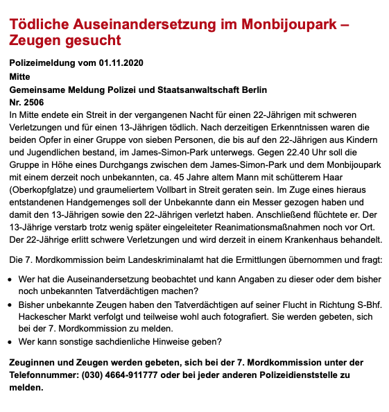 polizeiberlin's tweet photo. Ein 13-Jähriger wurde letzte Nacht bei einem Streit mit einem Messer verletzt und starb.

🔴Wir suchen einen ca. 45 Jahre alten Mann
🔴Oberkopfglatze 
🔴graumelierter Vollbart

Wer hat die Tat beobachtet und ihn auf der Flucht in Richtung Hackescher Markt evtl. fotografiert?
^tsm https://t.co/6aaG8XzYkr