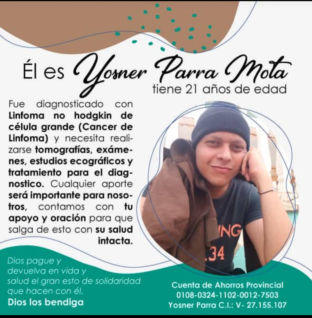 Solo 21 años
#AyudaAYosner 

<a href="/OrlenysOV/">✽ Orlenys Ortiz 🍁🍃</a> <a href="/VTVcanal8/">VTV CANAL 8</a> <a href="/ErikaOSanoja/">Érika Ortega Sanoja</a> <a href="/dcabellor/">Diosdado Cabello R</a>