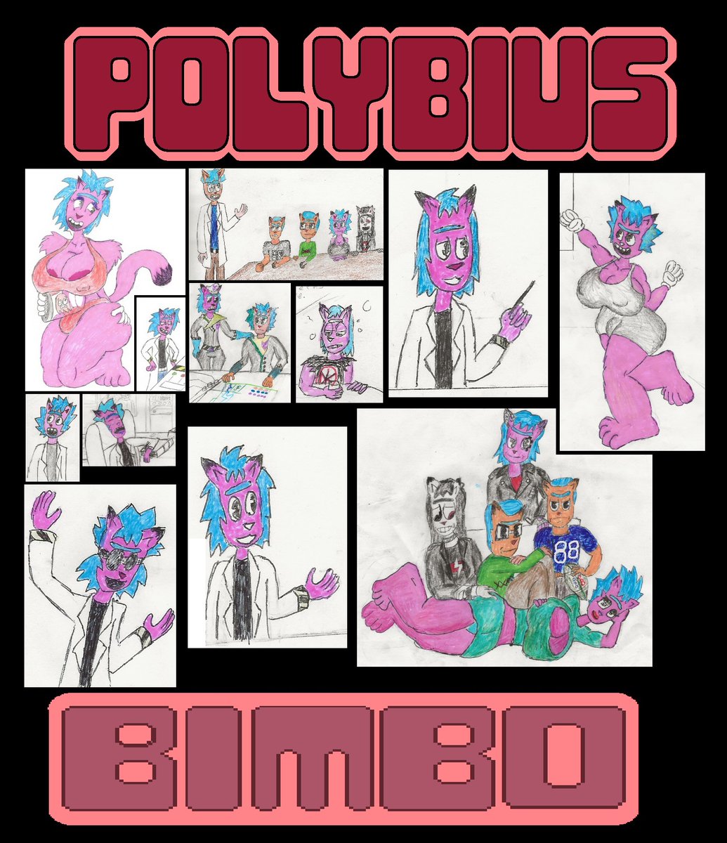 PolybiusB's tweet photo. @Roxikat k, I'll bite. These are some the drawings I did for my OC. Polybius the Urban legend inspired the the stories but visually inspired by Garfield,. Learned to read on Garfield comics. Roxikat, Rick an Morty. https://t.co/B3N3wIwrKj