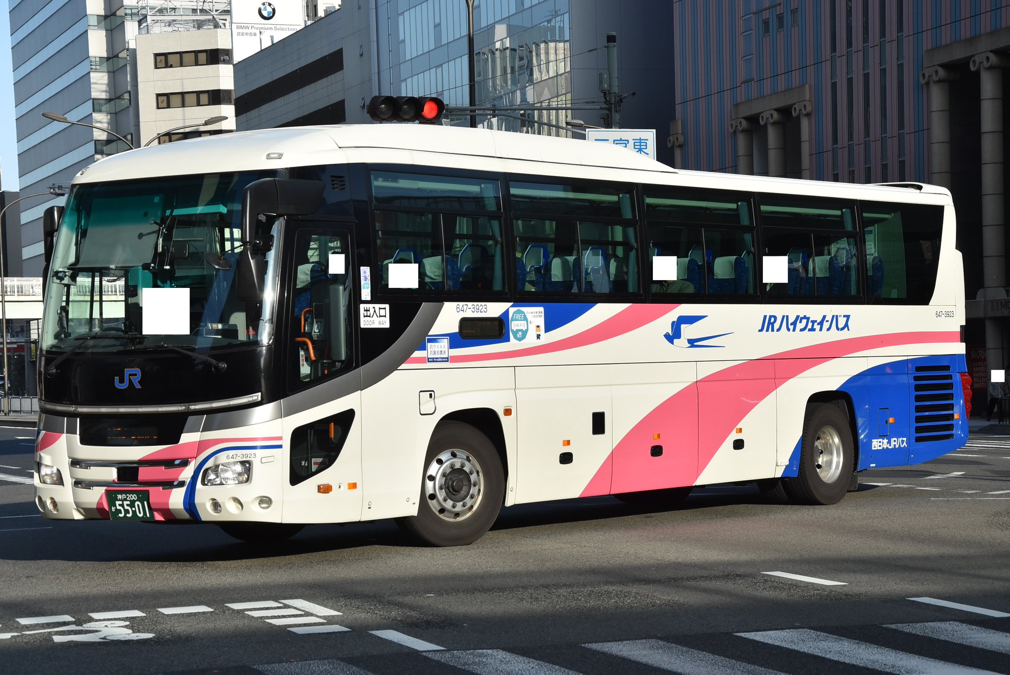 西日本JRバス　日野セレガ 甲子園歴史館のラッピング車 阪神バス 302-53 日野 セレガ 神戸