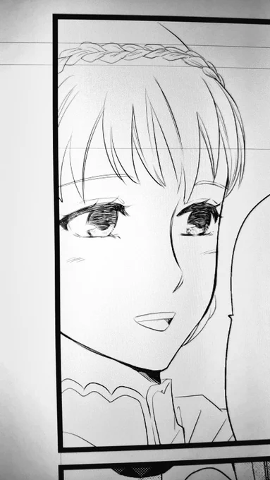 のろのろ描き進めてたフェルマリ漫画、明日から仕事が二話の作画期間に入るから今日中に仕上げないと1ヶ月ほったらかしにしそうってさっき気付いたよー今夜中に仕上げる?せめて線画終わらせる? 