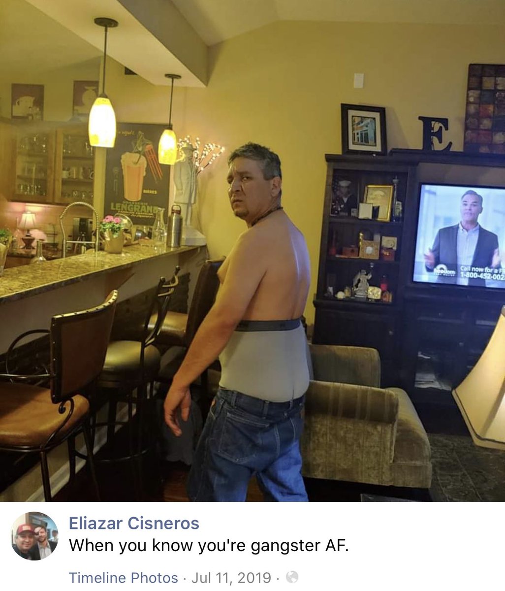 When he’s not using his truck for violence against protesters and the Biden/Harris campaign, Trump supporter Eliazar Cisneros enjoys self-wedgies (this guy loves his underwear). He also likes comparing climate activist Greta Thunberg to Hitler.