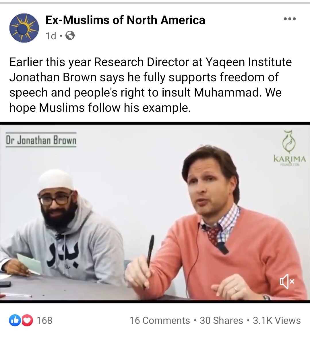 Murtaddin citing their research institute of choice.