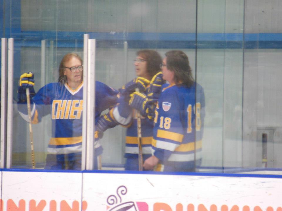 23. Boss Arena, Kingston, RI. Home of  @URIhockey. URI is the only state college in New England without a varsity program, but their club team has enjoyed much success. Pictured: the Hanson Brothers at Boss Arena.