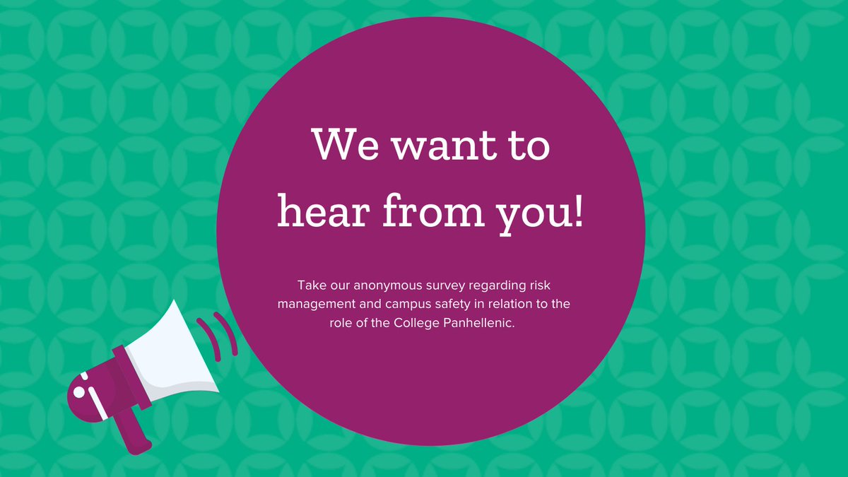 The Risk Management Task Force is asking College Panhellenic Councils &amp; Panhellenic advisors about the role they believe College Panhellenics should play in risk management to make the community safer for all Panhellenic women. Complete the survey here: bit.ly/3jJtoaK