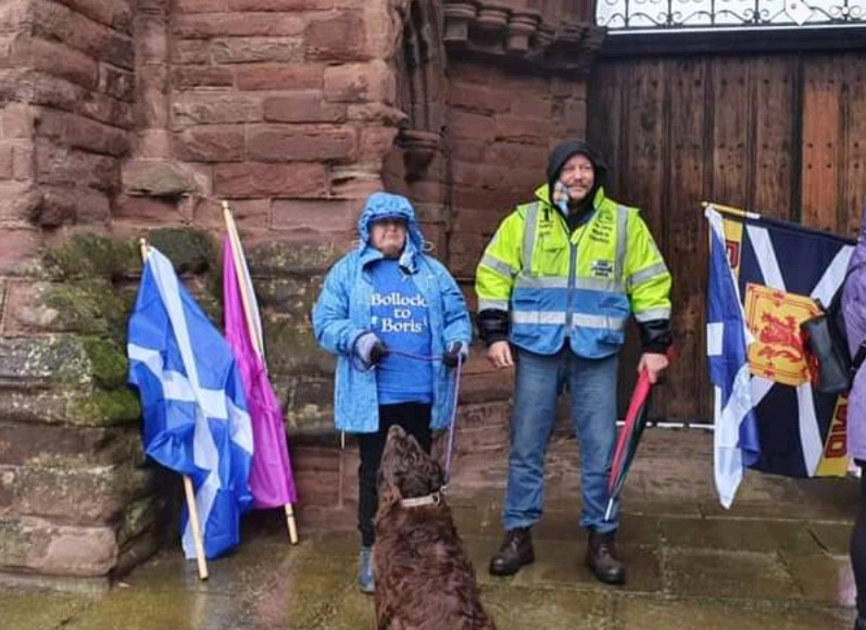 64. That look when your team has walked 1320 miles across Scotland in wind & rain promoting the Digital Covenant and FREEDOM! You planted 2,000 End London Rule Stickers, you expected 100 people to meet you in Arbroath, but only 4 locals can be arsed. You yes yet? 