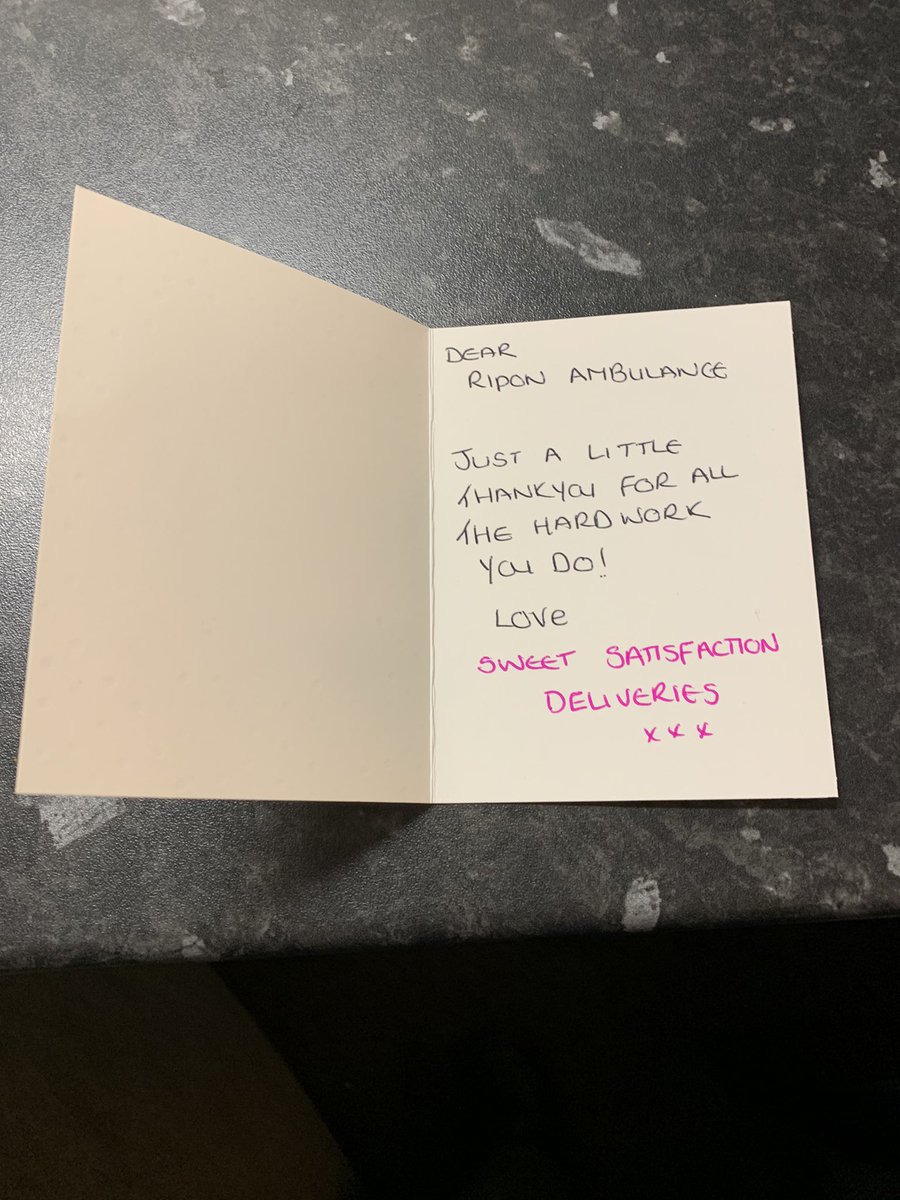 Nikki94_x's tweet photo. Thank you to Sweet Satisfaction Deliveries for the spooky sweets at Ripon Ambulance Station. 
A lovely gesture and a well needed sugar rush. 😘 https://t.co/2krs1xtLW1