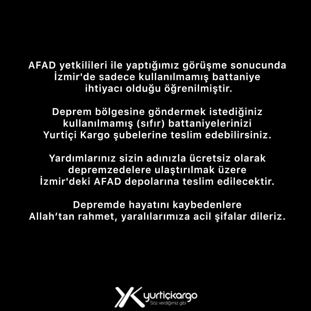 YurticiKargo's tweet photo. #İzmirinYanındayız https://t.co/fXUZDeAENb