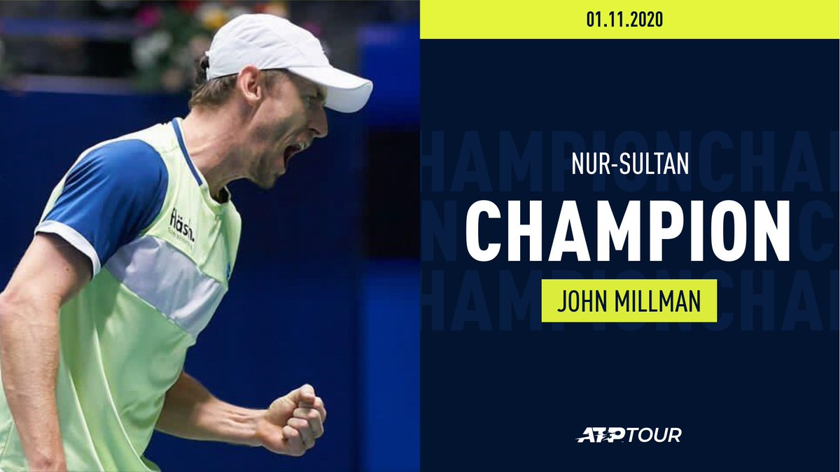 Millmania!

🇦🇺 @johnhmillman has won his first #ATPTour title at the 
@AstanaOpen, defeating Mannarino 7-5, 6-1!