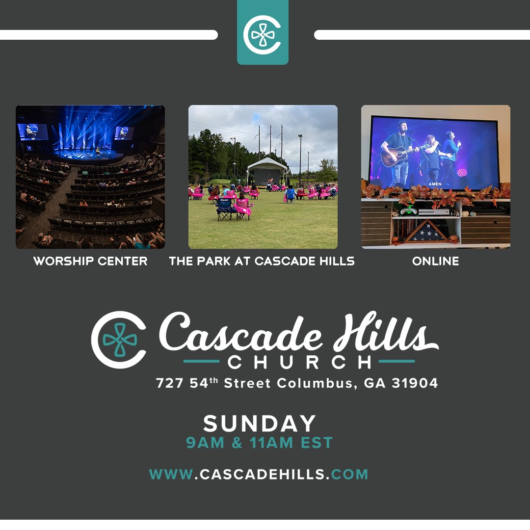 CascadeHills's tweet photo. Are you ready for Sundays at Cascade Hills? We look forward to seeing you this morning in person or ONLINE.

#CascadeHillsChurch
#theChurchForTheUnchurched
#OneChurchAnyLocation
#Sunday https://t.co/D4XyyUulyT