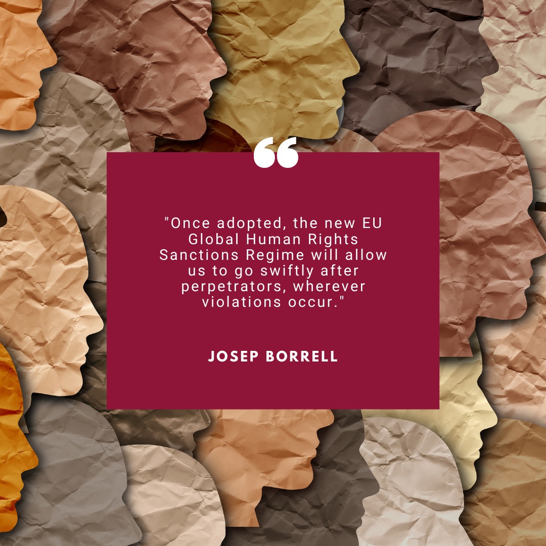 The new EU Global Human Rights Sanctions Regime is ready to be adopted by the Council. 
In his new blog post, HR/VP <a href="/JosepBorrellF/">Josep Borrell Fontelles</a> explains what this new regime is about and how the EU institutional machinery has worked to establish it.
europa.eu/!dM39FQ