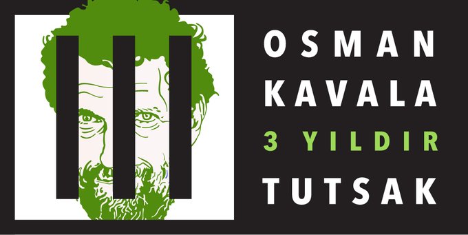 bitmek bilmeyen bir kefaret omuzlarına yüklenen #OsmanKavala 3 yıldır tutsak! duymayacak, etkilenmeyecekler belki... yine de: 
#OsmanKavalayaÖzgürlük
#AradığınızSuçBulunamadı