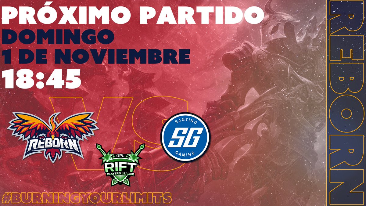 Reborn_Esp's tweet photo. 🔥 Hoy juegan los Ashes contra la Academy de @SantinoEsports 🔥

Vamos a explotar la @RankedPlayers en busca del 1er puesto

#BurningYourLimits https://t.co/z5yP7E5DRx