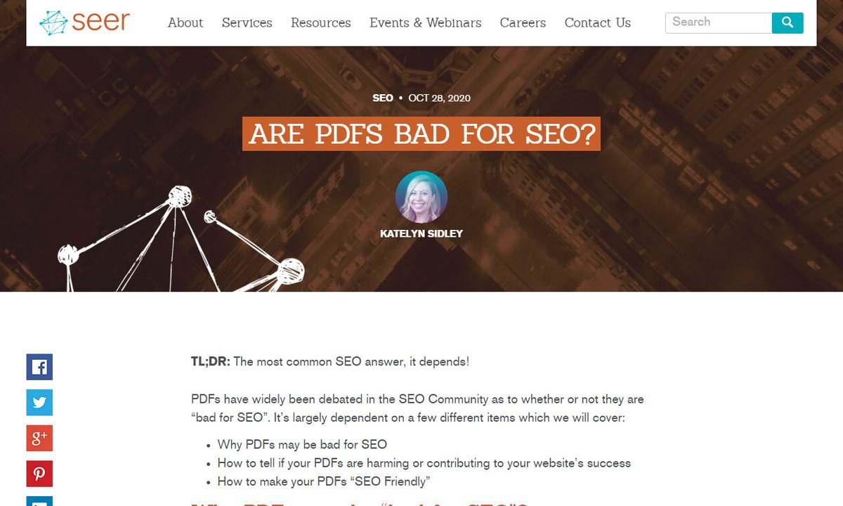 seotomation's tweet image. Are PDFs Bad for SEO?
#htmlpage #makesure #searchengines #seo #canonicaltag #seo
via seerinteractive.com
☛ amp.gs/Wr88