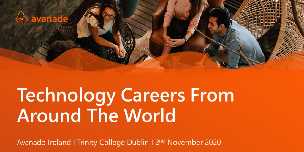 🎓Students of @tcddublin, join Avanade for a Skills discussion- Technology Careers From Around the World with Q&A. Isabelle Fernandes, will be speaking with @wisznam, about what diversity means in tech 🎓  @KaitlynAP @Colin0Brien1 #AvanadeIreland #WorkAtAvanade #womeninste