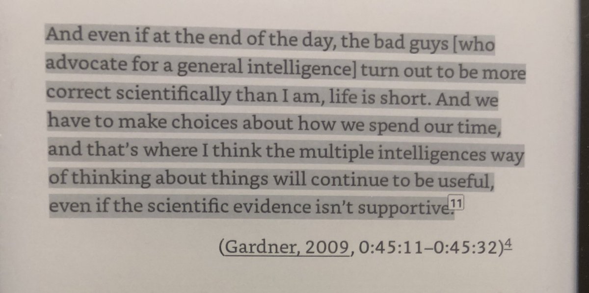 14/ Howard Gardener is unconcerned about the lack of evidence supporting his theory.He admits it is out of date.He doesn’t feel the need to test his theory against reality. #IQ  #IQTest  #Intelligence  #books