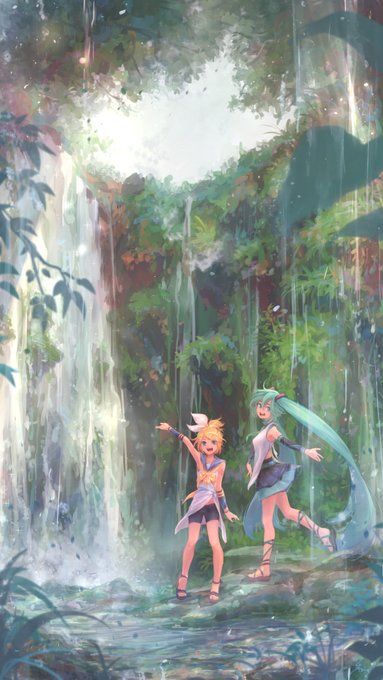 「smile waterfall」 illustration images(Latest)